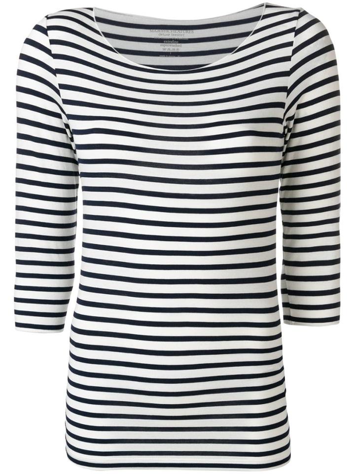 Majestic Filatures Striped Fitted Top - Blue