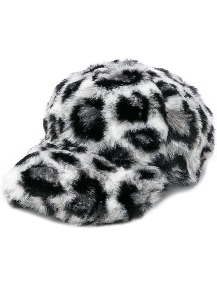 Alberta Ferretti Leopard Pattern Hat - Black