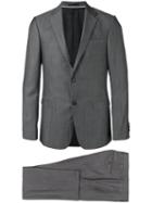 Z Zegna Notched Lapel Two-piece Suit, Men's, Size: 50, Grey, Wool/mohair/acetate/cupro