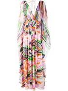 Emilio Pucci - Abstract Print Maxi Dress - Women - Silk/polyamide/spandex/elastane - 40, Silk/polyamide/spandex/elastane