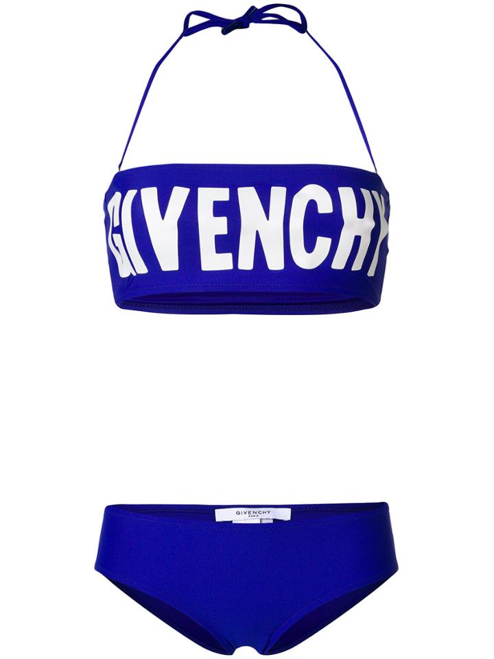 Givenchy Printed Logo Bikini - Blue