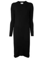 Donna Karan - Split Sleeve Dress - Women - Nylon/polyester/spandex/elastane/viscose - M, Black, Nylon/polyester/spandex/elastane/viscose