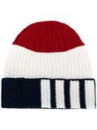 Thom Browne Cashmere Tri-stripe Hat - Multicolour