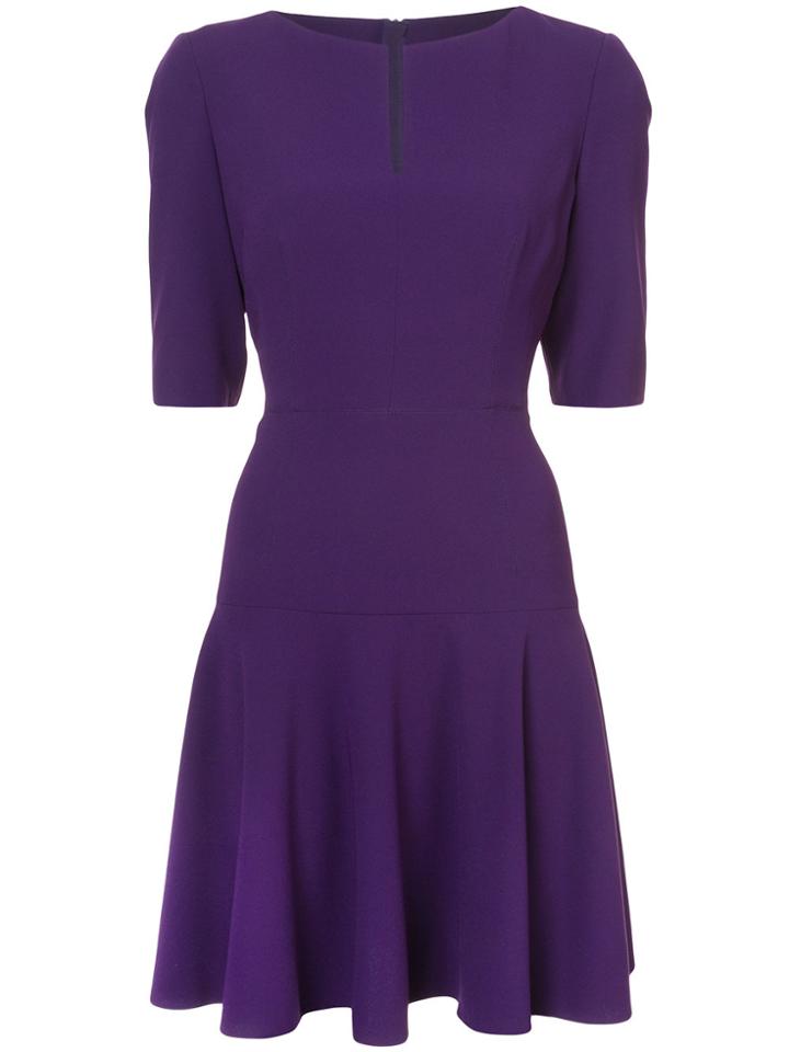 Paule Ka Flared Panel Dress - Pink & Purple