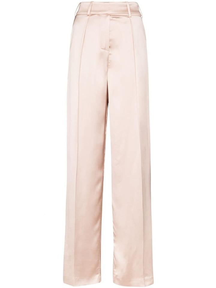 Alexandre Vauthier Wide-leg Satin Trousers - Pink