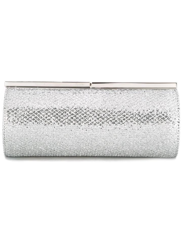 Jimmy Choo Trinket Clutch, Women's, Grey, Brass/polyester/viscose/silk
