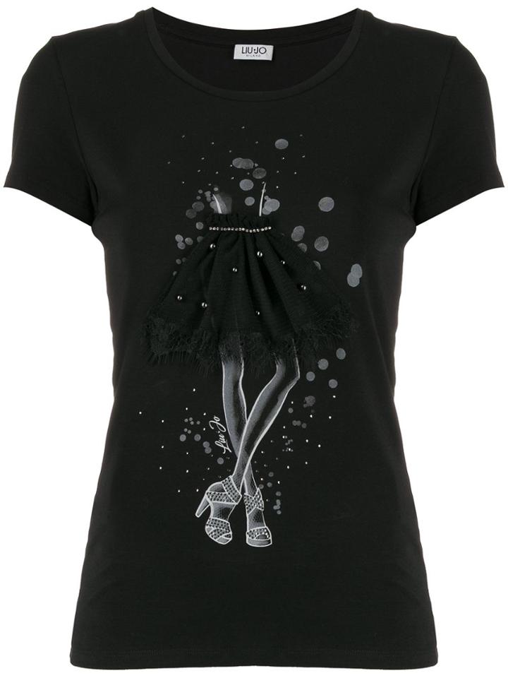 Liu Jo Skirt Print T-shirt - Black