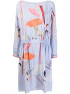 Emporio Armani Printed Shift Dress - Purple