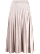 D.exterior Pleated Skirt - Pink