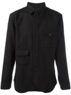 Han Kj0benhavn 'army Shirt' Jacket, Men's, Size: Small, Black, Viscose/wool