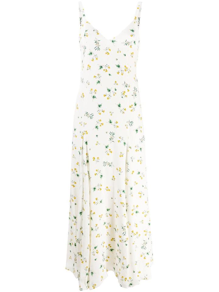 Racil Floral Midi Slip Dress - White