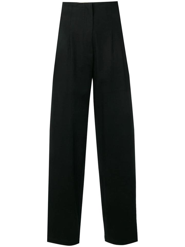 L'autre Chose High-waisted Trousers - Black