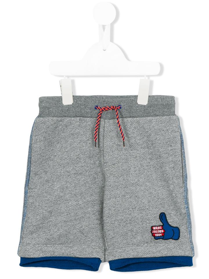 Little Marc Jacobs Thumbs Up Patch Shorts, Boy's, Size: 6 Yrs, Grey