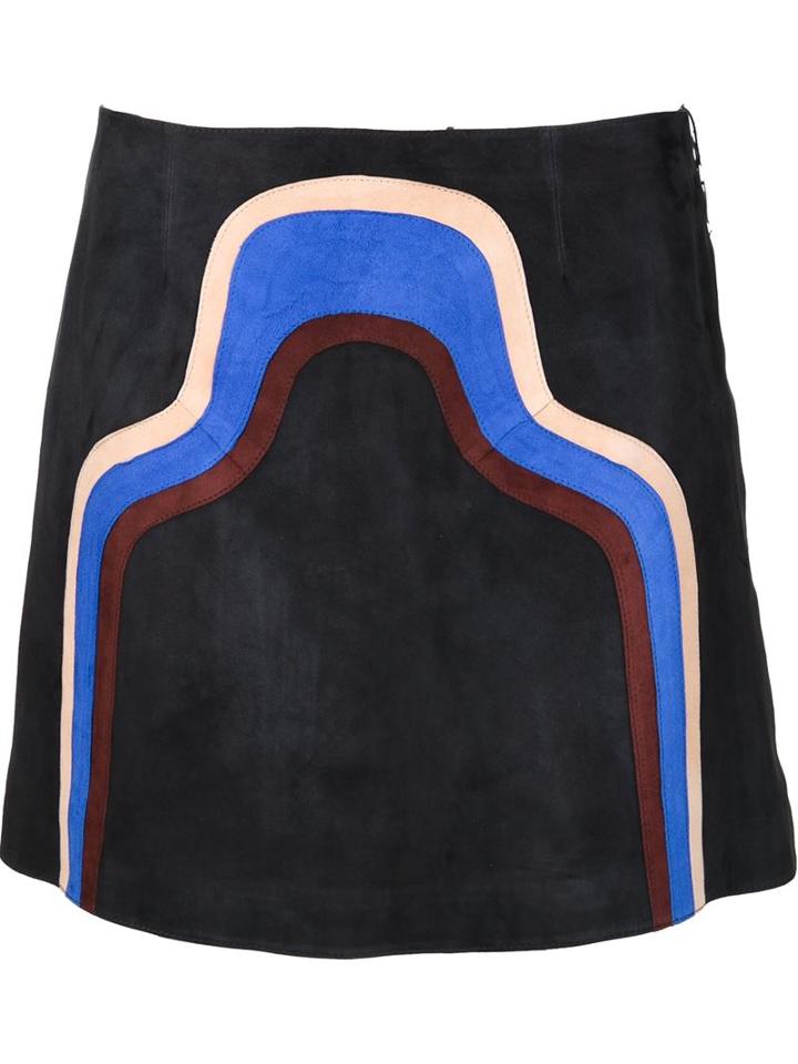 Yves Salomon Suede A-line Skirt