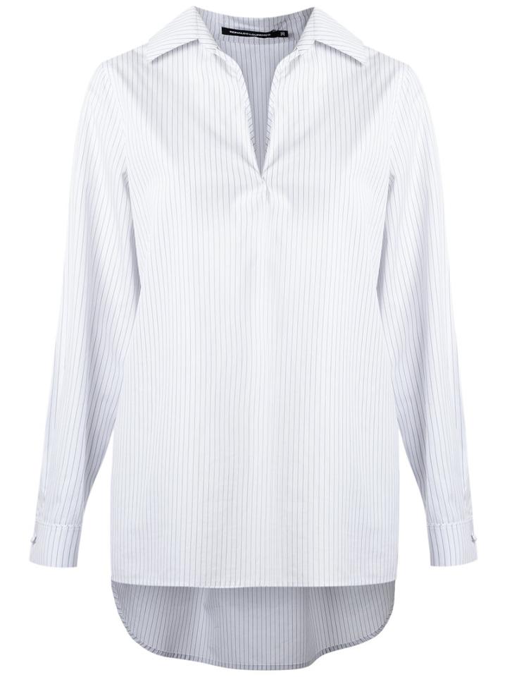 Reinaldo Lourenço - Mullet Hem Shirt - Women - Cotton - 40, White, Cotton