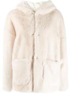 L'autre Chose Faux Fur Short Jacket - White
