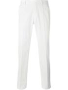 Ermenegildo Zegna Tailored Trousers, Men's, Size: 52, White, Cotton