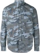 Sophnet. Stripe Camouflage Long Sleeve Shirt, Men's, Size: Large, Black, Cotton