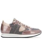 Philippe Model Bouclé Knit Panelled Sneakers - Brown