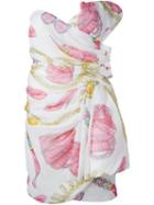 Moschino Accessories Print Dress, Women's, Size: 40, White, Silk/polyester/spandex/elastane/rayon