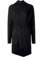 Giorgio Brato Hooded Raincoat, Women's, Size: 42, Black, Leather