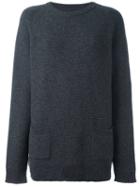 Chinti And Parker Garter Stitch Sweater, Women's, Size: Medium, Grey, Cashmere/lambs Wool