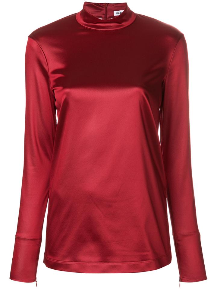 Jil Sander High Neck Blouse - Red