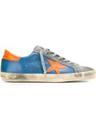 Golden Goose Deluxe Brand Super Star Sneakers, Men's, Size: 43, Blue, Leather/suede/rubber