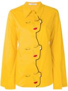 Vivetta Face Embroidered Shirt - Yellow & Orange