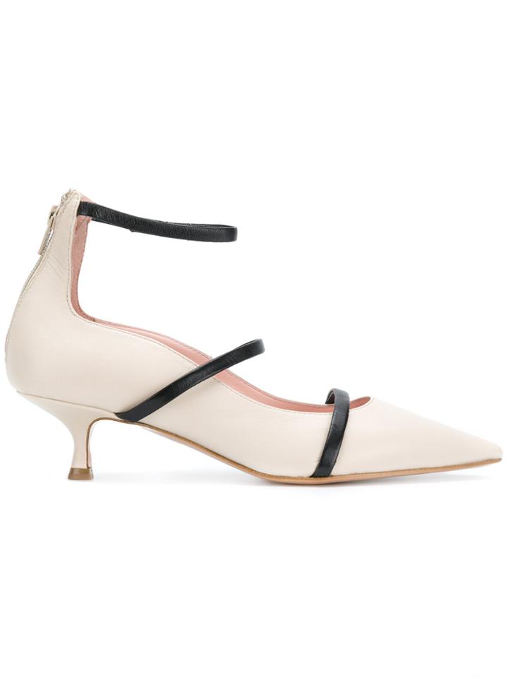 Anna F. Strappy Pointed Toe Pumps - Nude & Neutrals