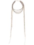 Brunello Cucinelli Beaded String Necklace - Silver