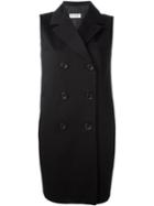 Alberto Biani Double Breasted Waistcoat, Women's, Size: 46, Black, Cotton