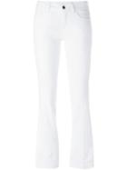 Dolce & Gabbana Flared Jeans, Women's, Size: 46, White, Cotton/spandex/elastane