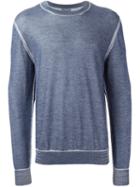 Dior Homme Crew Neck Sweatshirt, Men's, Size: Large, Blue, Cotton/virgin Wool
