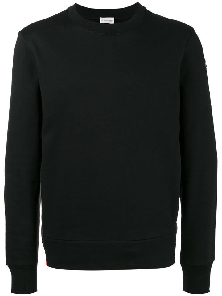 Moncler Sweatshirt With Logo On Arm And Contrasting Side Panels -