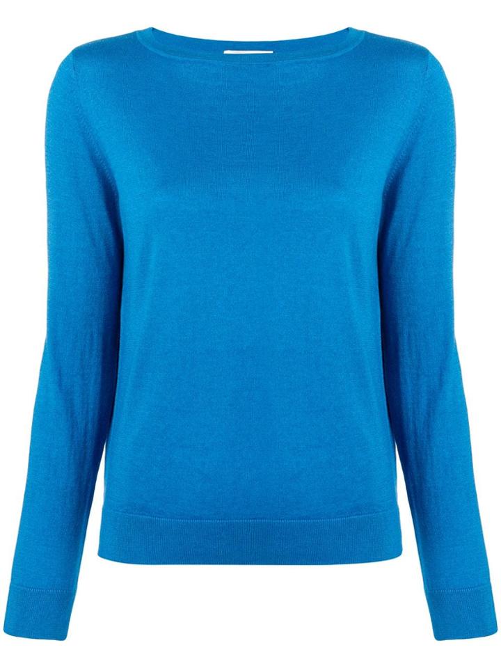 Snobby Sheep Long-sleeve Fitted Sweater - Blue