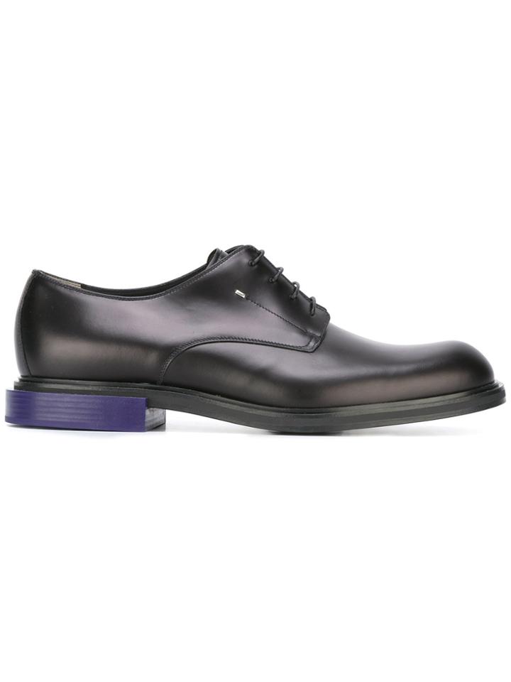 Fendi Contrast Heel Derby Shoe - Black