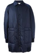Société Anonyme Single Breasted Coat, Men's, Size: Large, Blue, Nylon