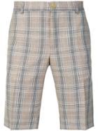 Walter Van Beirendonck Checked Bermuda Shorts - Brown