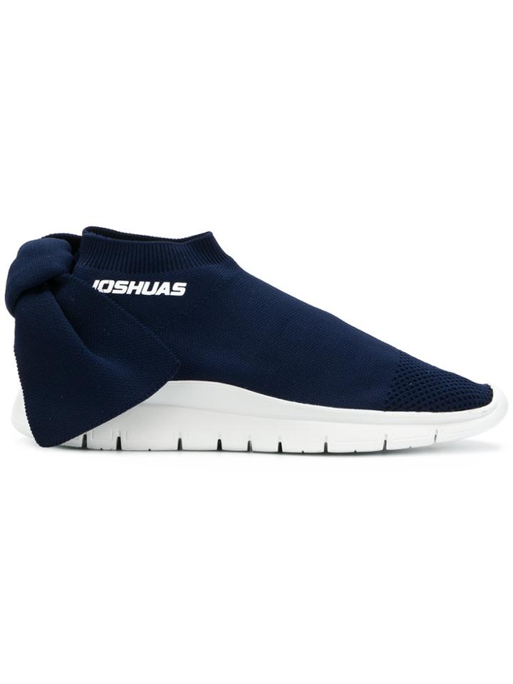 Joshua Sanders Low Top Bow Sock Sneakers - Blue