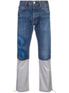 Geo Reconstructed Denim Jeans - Blue