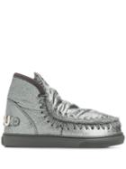 Mou Mou Fw111008c Eski Sneakers Metal Logo 3dglbk Leather/fur/exotic
