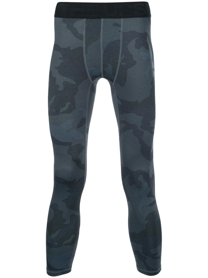 The Upside Camouflage Print Cropped Training Tights - Grey