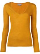 N.peal Superfine V-neck Sweater - Yellow & Orange