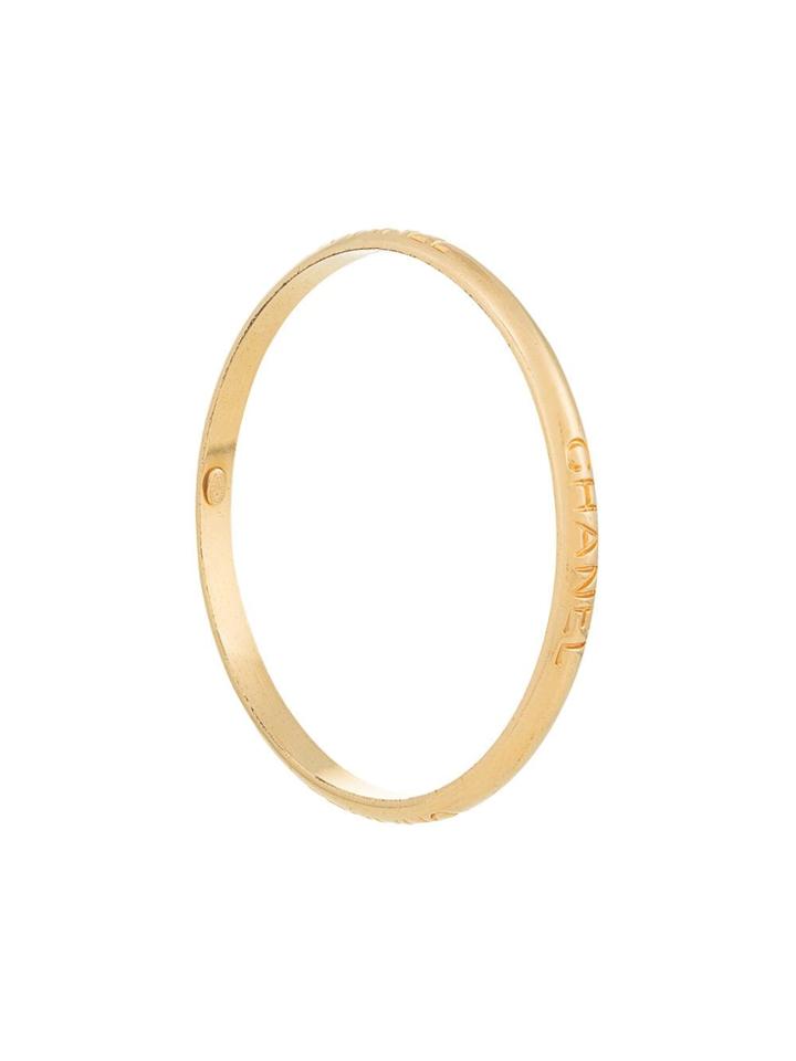 Chanel Vintage Logo Bracelet - Gold