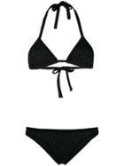 Reina Olga Piper Lurex Bikini Set - Black