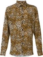 Saint Laurent 'paris' Tiger Print Shirt, Men's, Size: 38, Nude/neutrals, Acetate/viscose