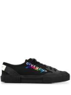 Givenchy Logo Embroidery Sneakers - Black