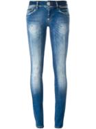 Philipp Plein 'artistic' Slim Fit Jeans, Women's, Size: 28, Blue, Cotton/spandex/elastane