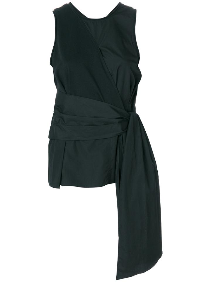3.1 Phillip Lim Tie Front Tank Blouse - Black